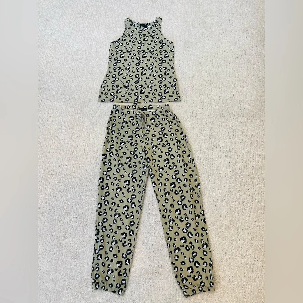 Saks Fifth Avenue Leopard Print Pajama Set